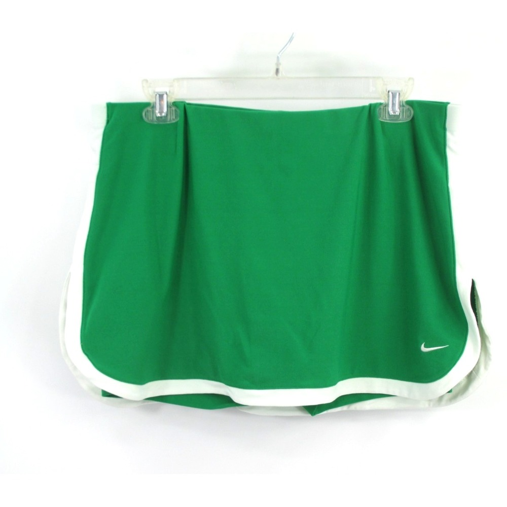 NIKE Swoosh Skort Womens L 12/14 Green Tennis Golf Athletic Wear 255760-342